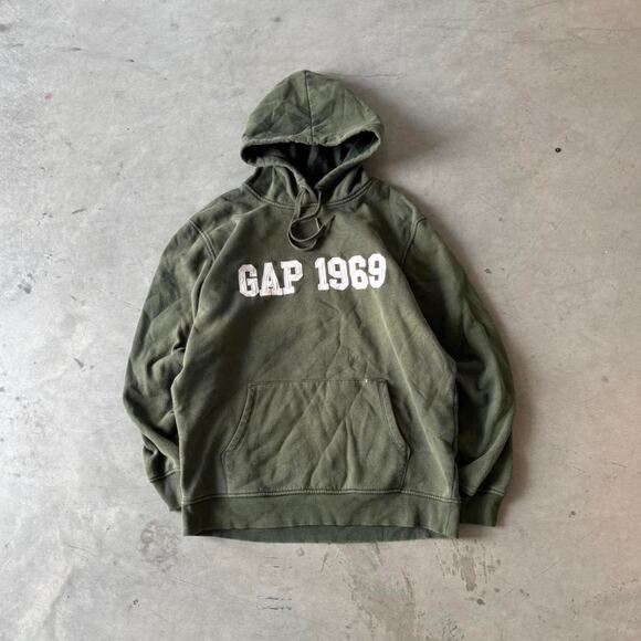 GAP Other - Y2k green earthtone gap embroidered hoodie